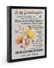 I'M SO PROUD OF YOU - BEST GIFT FOR GRANDDAUGHTER Floating Framed Canvas Prints Black tile