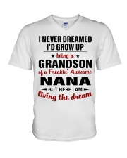 LIVING THE DREAM - BEST GIFT FOR GRANDSON V-Neck T-Shirt tile