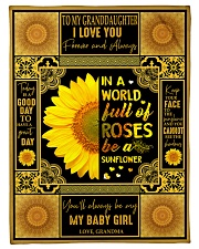 BE A SUNFLOWER - GRANDMA TO GRANDDAUGHTER Small Fleece Blanket - 30" x 40" front