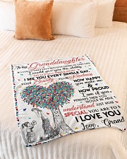 I LOVE YOU - GIFT FROM GRANDMA TO GRANDDAUGHTER Small Fleece Blanket - 30" x 40" aos-coral-fleece-blanket-30x40-lifestyle-front-01
