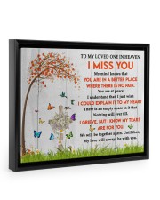 To My Loved One In Heaven Floating Framed Canvas Prints Black tile