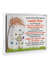 To My Loved One In Heaven Floating Framed Canvas Prints White tile