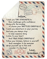 LOVELY BLANKET FOR YOUR GRANDSON FROM GRANDMA Sherpa Fleece Blanket tile