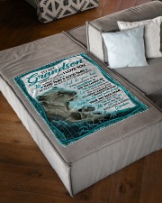 I LOVE YOU - AWESOME GIFT FROM GRANDMA TO GRANDSON Small Fleece Blanket - 30" x 40" aos-coral-fleece-blanket-30x40-lifestyle-front-03