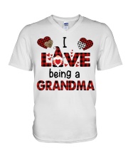I Love Being A Grandma - Perfect Gift For Grandma V-Neck T-Shirt tile