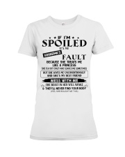 SHE TREATS ME LIKE A QUEEN - LOVELY GIFT FOR GRANDDAUGHTER Premium Fit Ladies Tee tile
