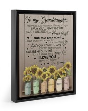 ALWAYS BE SAFE - GREAT GIFT FOR GRANDDAUGHTER Floating Framed Canvas Prints Black tile