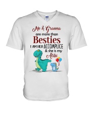 I Am Her Accomplice - Best Gift For Grandson V-Neck T-Shirt tile