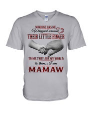 THEY ARE MY WORLD - PERFECT GIFT FOR MAMAW V-Neck T-Shirt tile
