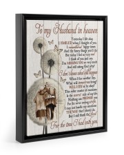 TO MY HUSBAND IN HEAVEN Floating Framed Canvas Prints Black tile