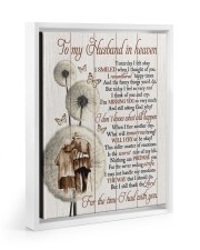 TO MY HUSBAND IN HEAVEN Floating Framed Canvas Prints White tile