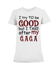 TAKE AFTER MY GAGA - SPECIAL GIFT FOR GRANDKIDS Premium Fit Ladies Tee tile