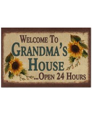 WELCOME TO GRANDMA'S HOUSE OPEN 24 HOURS Doormat 22.5" x 15" front