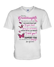 I LOVE YOU - LOVELY GIFT FOR GRANDDAUGHTER V-Neck T-Shirt tile