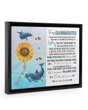 LIFE IS LIKE THE OCEAN - LOVELY GIFT FOR GRANDDAUGHTER Floating Framed Canvas Prints Black tile