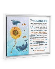 LIFE IS LIKE THE OCEAN - LOVELY GIFT FOR GRANDDAUGHTER Floating Framed Canvas Prints White tile
