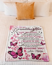 I BELIEVE IN YOU - NANNY TO GRANDDAUGHTER Small Fleece Blanket - 30" x 40" aos-coral-fleece-blanket-30x40-lifestyle-front-04