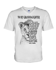 I LOVE YOU - LOVELY GIFT FOR GRANDDAUGHTER V-Neck T-Shirt tile