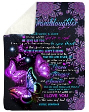 NEVER LOSE - GRANDDAUGHTER GIFT WITH BUTTERFLY Sherpa Fleece Blanket tile