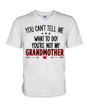 YOU CAN'T TELL ME - SPECIAL GIFT FOR GRANDCHILD V-Neck T-Shirt tile