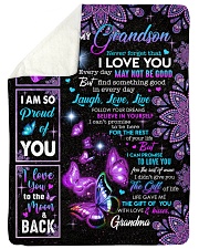 I LOVE YOU - BEAUTIFUL GIFT TO GRANDSON Sherpa Fleece Blanket tile