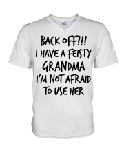 WONDERFUL GIFT FROM GRANDMA TO GRANDSON V-Neck T-Shirt tile