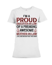 I'm A Proud Daughter-in-law Of A Freaking Awesome Mother-in-law Premium Fit Ladies Tee tile