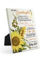 I LOVE YOU - AMAZING GIFT FOR GRANDDAUGHTER Easel-Back Gallery Wrapped Canvas tile