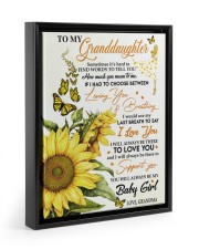 I LOVE YOU - AMAZING GIFT FOR GRANDDAUGHTER Floating Framed Canvas Prints Black tile