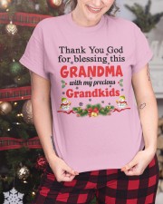 Thank You God For Blessing This Grandma With My Precious Grandkids Classic T-Shirt custom-t-shirts-classic-lifestyle-front-329
