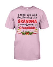 Thank You God For Blessing This Grandma With My Precious Grandkids Classic T-Shirt front