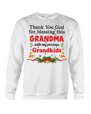 Thank You God For Blessing This Grandma With My Precious Grandkids Crewneck Sweatshirt tile