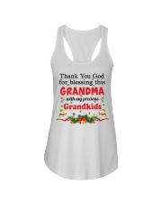 Thank You God For Blessing This Grandma With My Precious Grandkids Ladies Flowy Tank tile