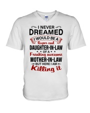 I NEVER DREAMED - GREAT GIFT FOR DAUGHTER-IN-LAW V-Neck T-Shirt tile