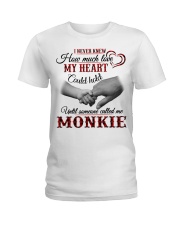 HOW MUCH LOVE MY HEART HOLD - BEST GIFT FOR MONKIE Ladies T-Shirt tile