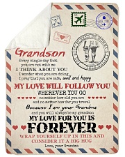 MY LOVE WILL FOLLOW YOU - GRANDMA TO GRANDSON Sherpa Fleece Blanket tile