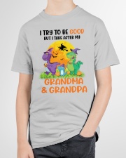 I Try To Be Good But I Take After My Grandma & Grandpa Youth T-Shirt garment-youth-tshirt-front-lifestyle-01