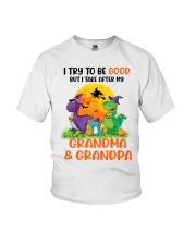 I Try To Be Good But I Take After My Grandma & Grandpa Youth T-Shirt tile