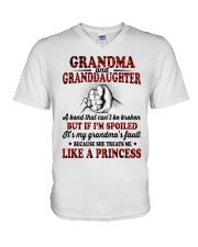 LIKE A PRINCESS - AMAZING GIFT FOR GRANDDAUGHTER V-Neck T-Shirt tile