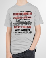 SHE IS MY BEST FRIEND - LOVELY GIFT FOR GRANDSON Youth T-Shirt garment-youth-tshirt-front-lifestyle-01