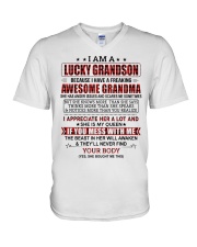 If You Mess With Me - Best Gift For Grandson V-Neck T-Shirt tile