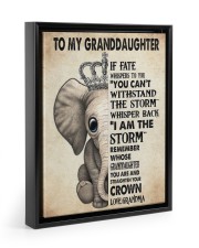 STRAIGHTEN YOUR CROWN - GIFT FOR GRANDDAUGHTER Floating Framed Canvas Prints Black tile