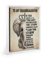 STRAIGHTEN YOUR CROWN - GIFT FOR GRANDDAUGHTER Floating Framed Canvas Prints White tile
