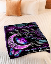 I STAY HAPPY - AMAZING GIFT FOR GRANDDAUGHTER Small Fleece Blanket - 30" x 40" aos-coral-fleece-blanket-30x40-lifestyle-front-01