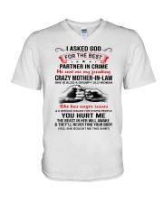I ASKED GOD - BEST GIFT FOR SON-IN-LAW V-Neck T-Shirt tile