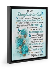 YOU ARE ALSO MY DAUGHTER-IN-HEART - BEST GIFT FOR DAUGHTER-IN-LAW Floating Framed Canvas Prints Black tile