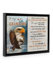 I'm So Proud Of You - Best Gift For Grandson Floating Framed Canvas Prints Black tile