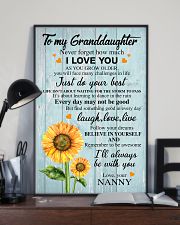 I LOVE YOU - GRANDDAUGHTER GIFT WITH SUNFLOWER 11x17 Poster lifestyle-poster-2