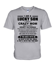 I AM A LUCKY SON - TO MOM FROM SON V-Neck T-Shirt tile