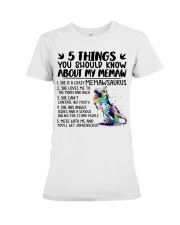 5 Things You Should Know About My Memaw - Best Gift For Grandkids Premium Fit Ladies Tee tile